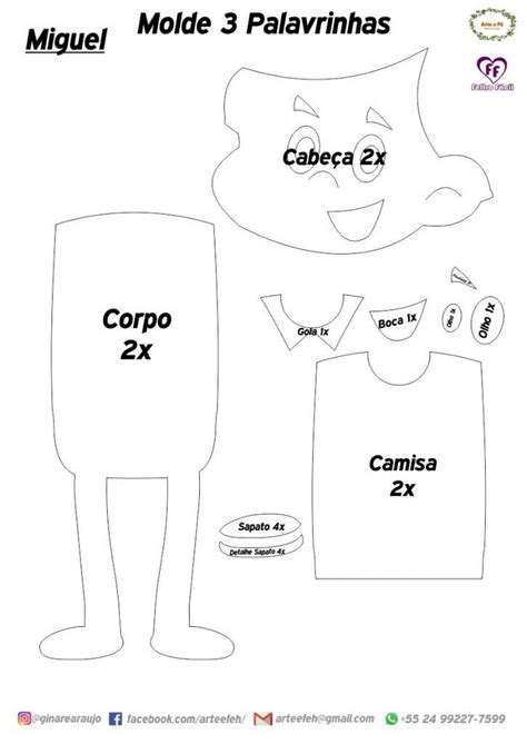 Palavrinhas Moldes Completos Dos Personagens Feltrof Cil