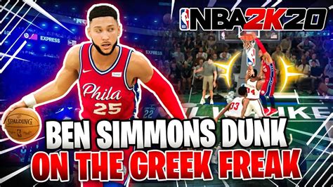 Ben Simmons Dunk On Giannis Nba 2k20 Play Now Online All Time 76ers