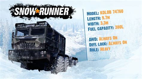 Snowrunner, free and safe download. KOLOB 74760 Heavy Truck in Snowrunner game | SnowRunner ...