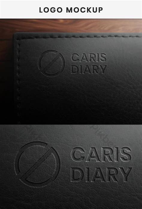 Caris Diary Logo Mockup In Diaryrealistic 3d Logo Mockup Template