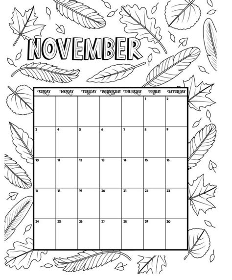 Free 2019 Printable Coloring Calendar Pages Coloring Calendar Kids