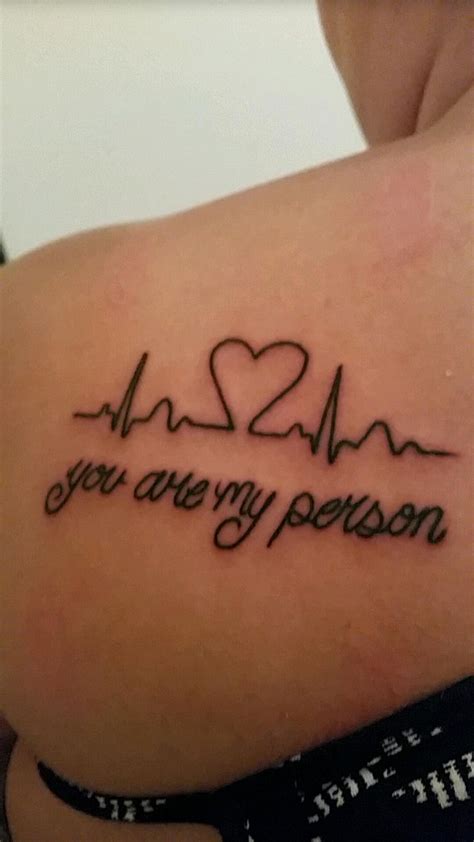 You don't wish to wind up getting an incorrect tattoo. Best friend tattoo. You are my person. You will always be ...