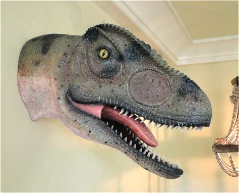 Medium Wall Mounted Allosaurus Dinosaur Head Sculpture Jurassic Park