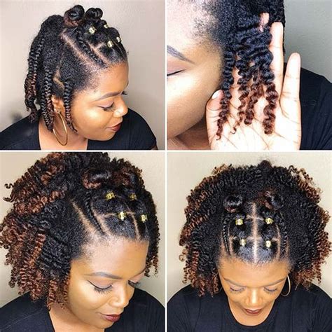 Fall for this quick front braid. Easy Rubber Band Hairstyles on Natural Hair Worth Trying ...