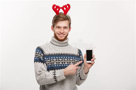 11681 Handsome Man Showing Mobile Phone Stock Photos Free And Royalty