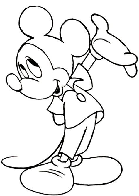 Outline Of Mickey Mouse