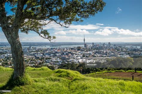 New Zealand North Island Mount Eden Auckland Cityscape High Res Stock