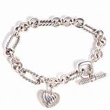 Pictures of Heart Charm Bracelet Sterling Silver