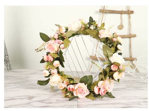 decorative flowers and wreaths silk wearth rose artificial door perfect quality garland for