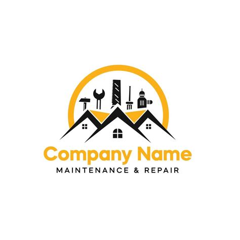 Home Remodeling And Repair Logo Design With Tools 16996304 Vector Art