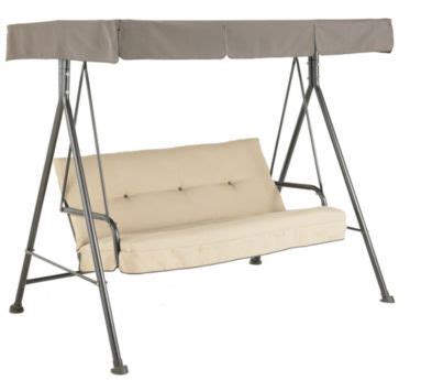 A patio swing canopy provides cover for the owner of a patio swing. Parsons Collection Swing, 3-seat | Canadian Tire | Seating ...