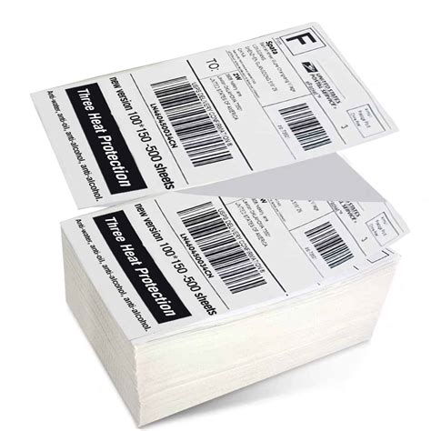 Thermal Shipping Label Papers 100×150 Mm500 Fanfold Labels Waterproof