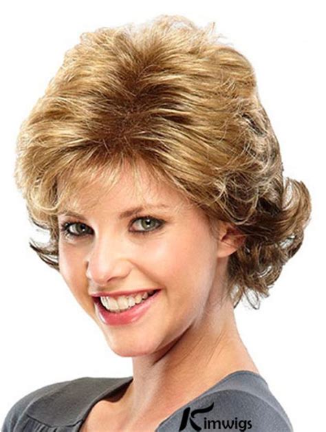 Curly Layered Short Great Blonde Synthetic Wigs