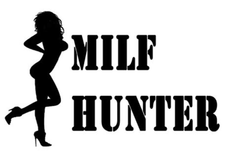 milf hunter car van caravan windows bumper vinyl decal etsy