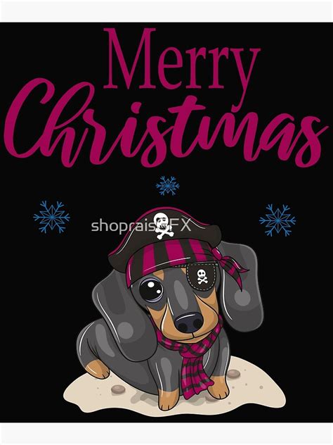 Merry Christmas Dachshund Dog Through The Snow Funny Christmas 2022