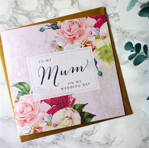 To My Mum On My Wedding Day Card By Sweet Pea Sunday
