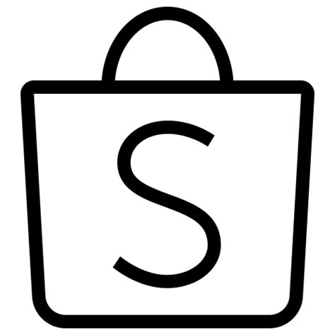 Shopee Logo Transparent Black White Shopee Logo Can Be Stock Vector