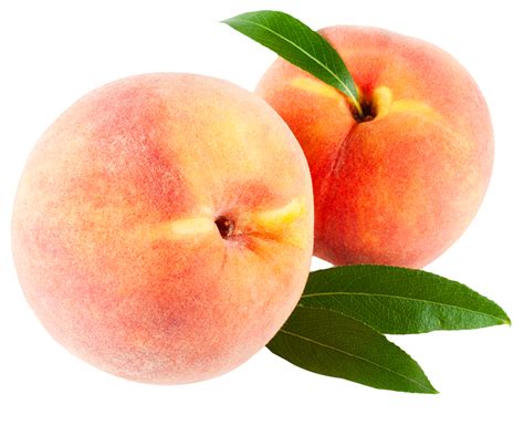 Peach With Leaves Png Image Pngpix