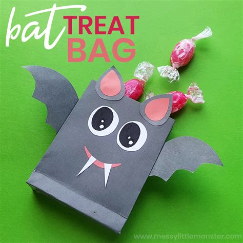 Halloween Treat Bags Bat Craft Messy Little Monster
