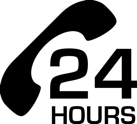 24 Hours Logo 24 Hours Service Logo Png Transparent P