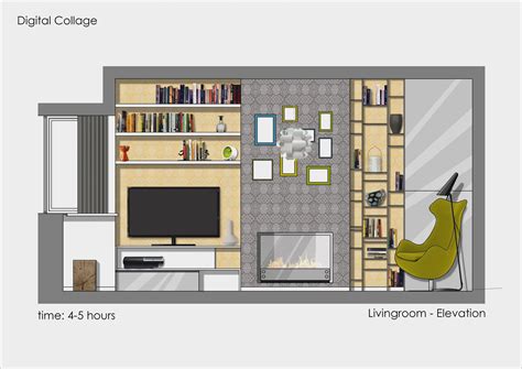 Living Room Interior Elevations In 2020 Interior Design Classes