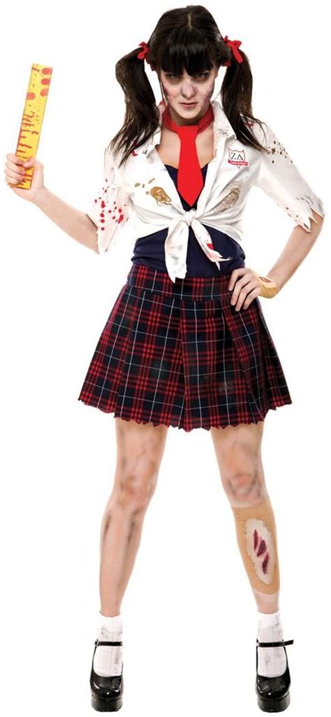 Womens School Girl Zombie Costume Girl Zombie
