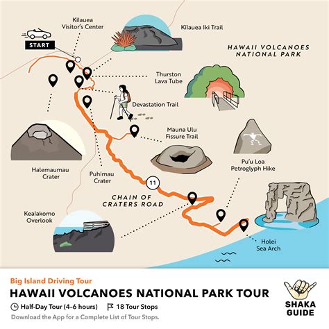 Shaka Guide S Hawaii Volcanoes National Park Tour Itinerary Self Guided Audio Tours