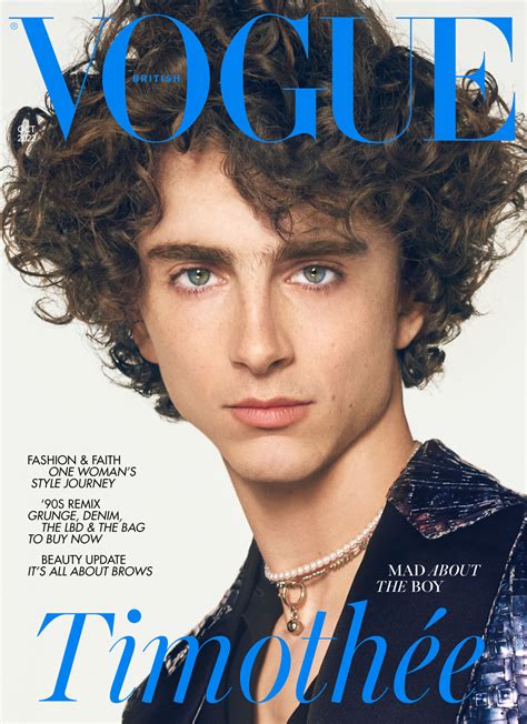 Timothee Chalamet Is The First Man To Go Solo On British Vogue Go Fug