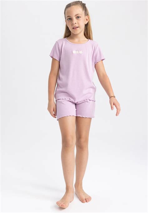 Defacto 2pack Regular Fit Set Pyjama Purplelilas Zalandofr