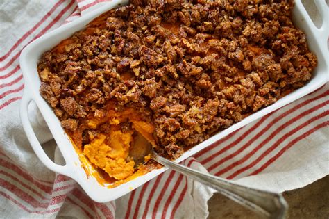 When else do you get to eat basically a dessert and call it a side dish? Sweet Potato Casserole Recipe - NYT Cooking