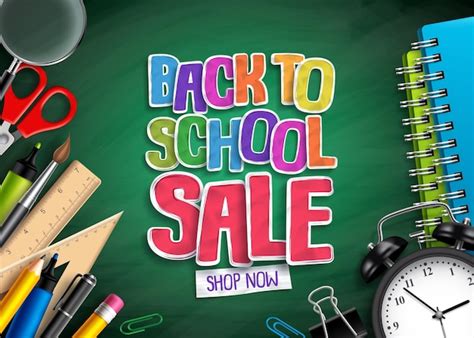 Premium Vector Back To School Sale Vector Banner Design With Sale