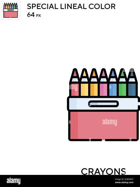 Crayons Special Lineal Color Vector Icon Crayons Icons For Your