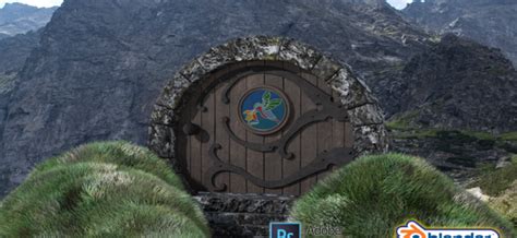 3d Modelling A Hobbit Door Scene In Blender 29 And Adobe