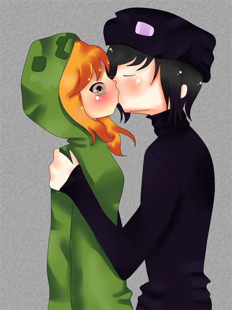 Creeper And Enderman Kiss By Naomi Kimura On Deviantart