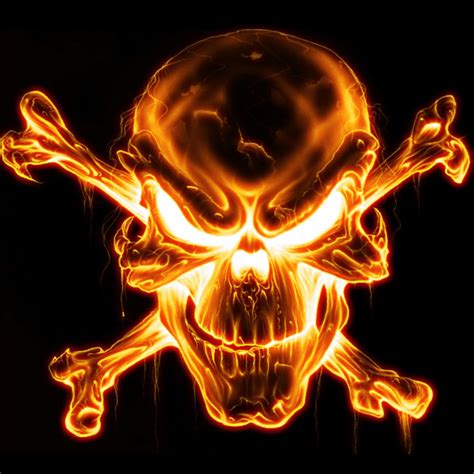 Skull In Flame Wallpapers Wallpaper Cave