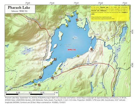 Lake George Area Boating And Trails Map Mx