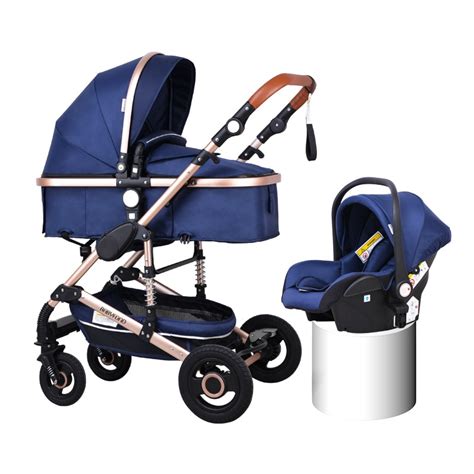 Babyfond Baby Stroller High Landscape Kid Car 3 In 1 Baby Stroller With