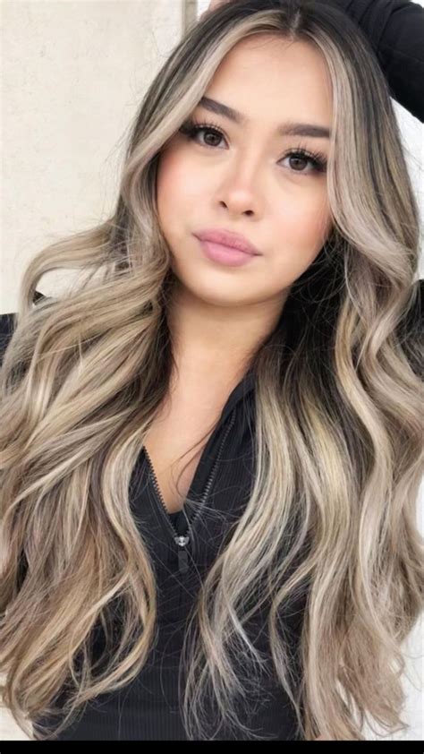 Asian Hair Balayage Ash Asian Hair Highlights Blonde Asian Hair Hair Color Asian Brunette