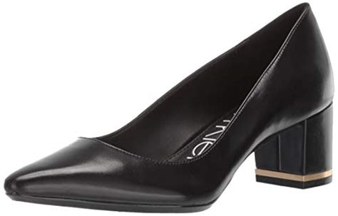 Calvin Klein Womens Nita Pump Black Leather 001 7 Brickseek