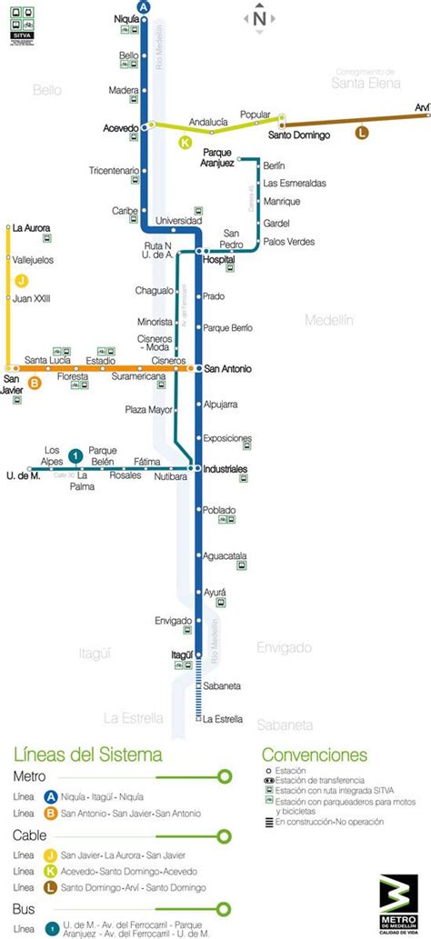 Medellin Metro Map