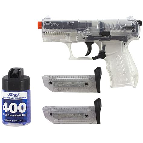 260 Fps Licensed Walther P22 Clear Spring Airsoft Pistol Hand Gun W 6mm Bb Bbs 723364720000 Ebay