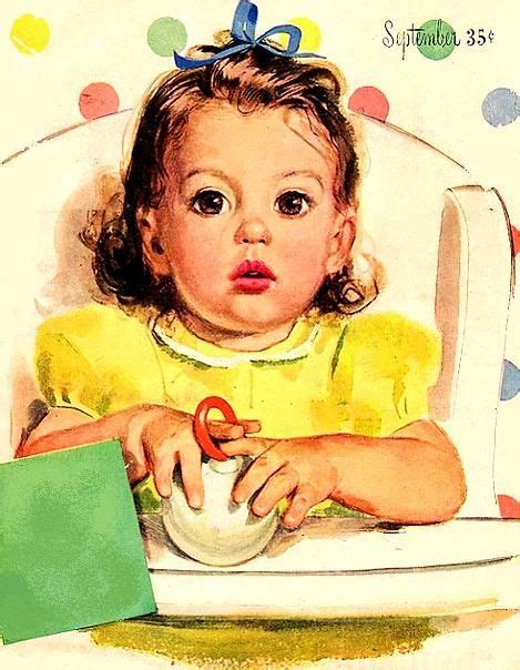 Vintage Little Girl In Highchair Vintage Postcards Vintage Images