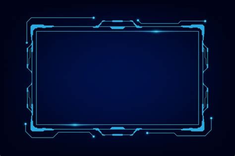 Premium Vector Abstract Tech Sci Fi Hologram Frame Template Design