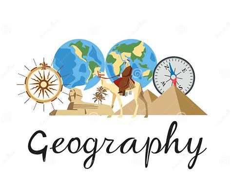 Geography Icon A Set Of Subjects For Designating School Discipline