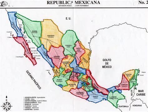 Mapa De La Republica Mexicana Con Nombres Teor 237 A De Gr 225 Ficas Gr