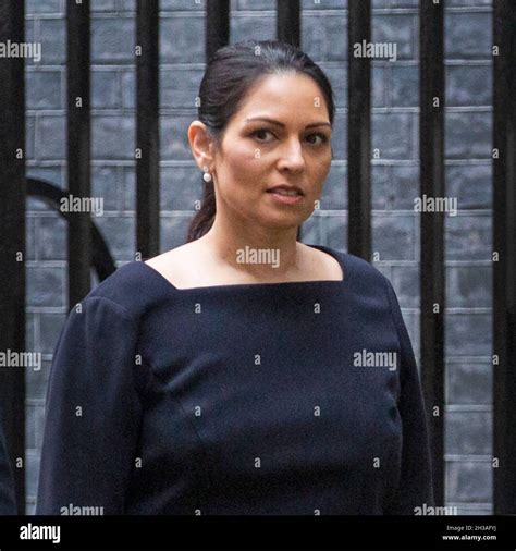 Priti Patel The Home Secretary Leaves No 10 Downing Street On October