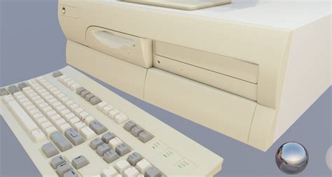 3d Model Old 90s Desktop Computer Full Set Vr Ar Low Poly Cgtrader