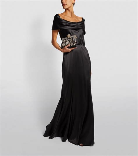 Dolce And Gabbana Draped Silk Gown Harrods Us