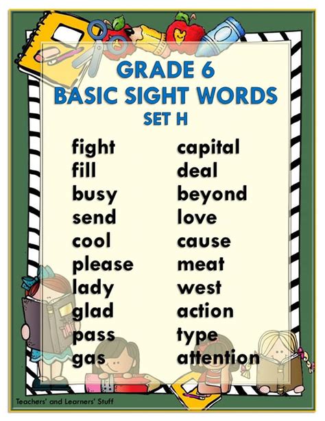 English Basic Sight Words Grade 1 8 Free Download Deped Click Basic