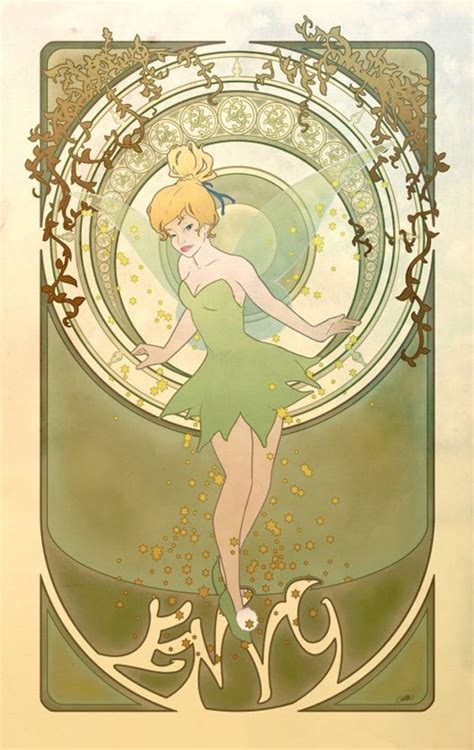Art Nouveau Disney Art Nouveau And Tinkerbell On Pinterest